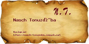 Nasch Tonuzóba névjegykártya